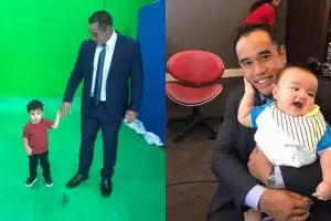 5 Potret Ardi Bakrie urus anak sambil bekerja, bukti ayah super keren