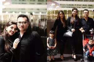 7 Momen ulang tahun Anang Hermansyah di Singapura, kompak serba hitam