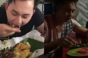 10 Gaya makan Kiki Farrel, dari nasi bungkus hingga warung kaki lima