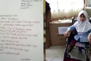 Momen haru bocah SD saat suratnya minta kursi roda dipenuhi Jokowi