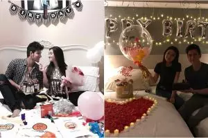 Pose 5 seleb berikan kejutan ulang tahun ke pacarnya di atas ranjang