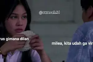 Ramalan kocak Dilan ke Milea ini endingnya makjleb banget, awas baper