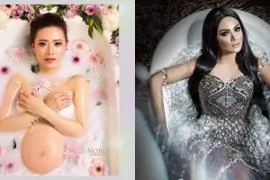 6 Seleb cantik ini lakukan pemotretan di dalam bak mandi, seksi abis