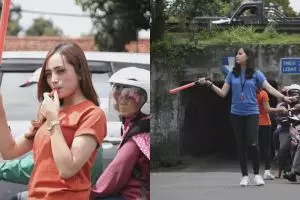 6 Aksi Ceu Ogah, pengatur lalu lintas yang bikin adem di tengah macet