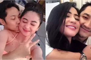 9 Pose mesra Dewi Perssik & suami yang nempel bak prangko