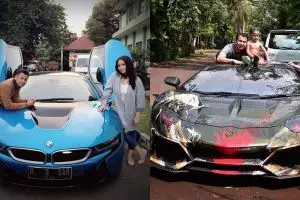 9 Gaya keluarga Raffi-Nagita dengan kendaraan mewah, berkelas banget