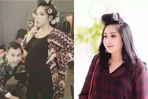 10 Gaya khas memsye Nagita Slavina pakaI roll rambut, gemas abis