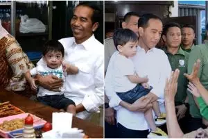 7 Momen hangat Jokowi dan Iriana bermain sama Jan Ethes