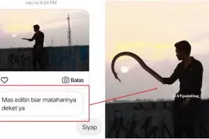 Pria ini minta fotonya diedit dekat matahari, 8 hasilnya bikin ngakak