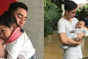 10 Gaya Verrel Bramasta saat mengasuh adiknya, kakak idaman nih