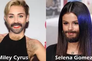 Foto editan 10 seleb cantik Hollywood berjenggot, bikin geli sendiri