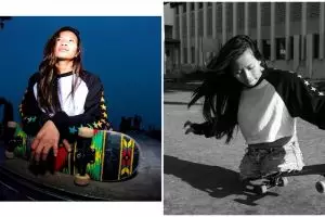 8 Aksi memukau difabel cantik saat skateboard & surfing, bikin takjub