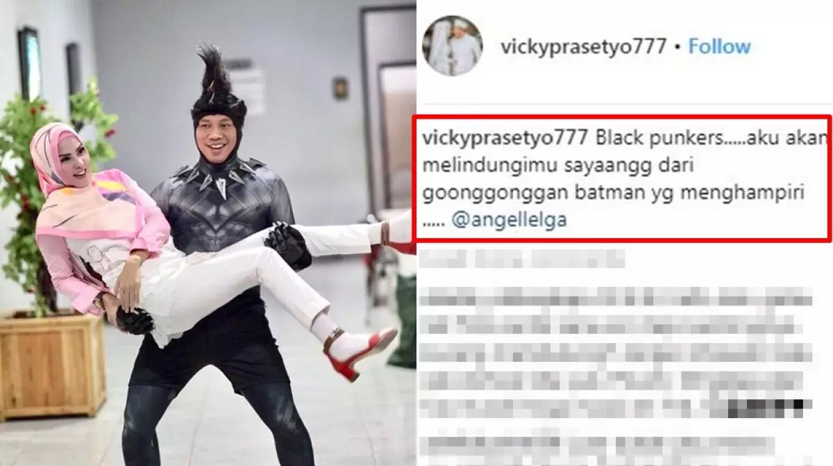 5 Caption romantis Vicky Prasetyo untuk Angel Lelga, bikin gagal paham