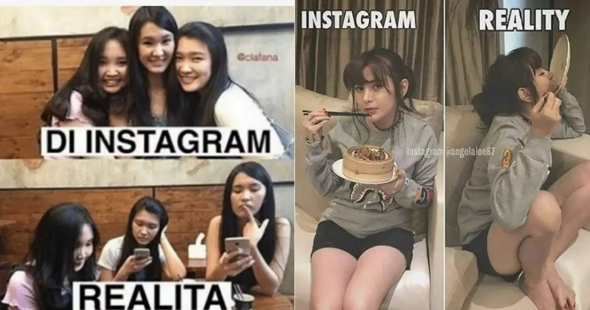 7 Meme beda kelakuan cewek di Instagram vs realita ini mak jleb banget