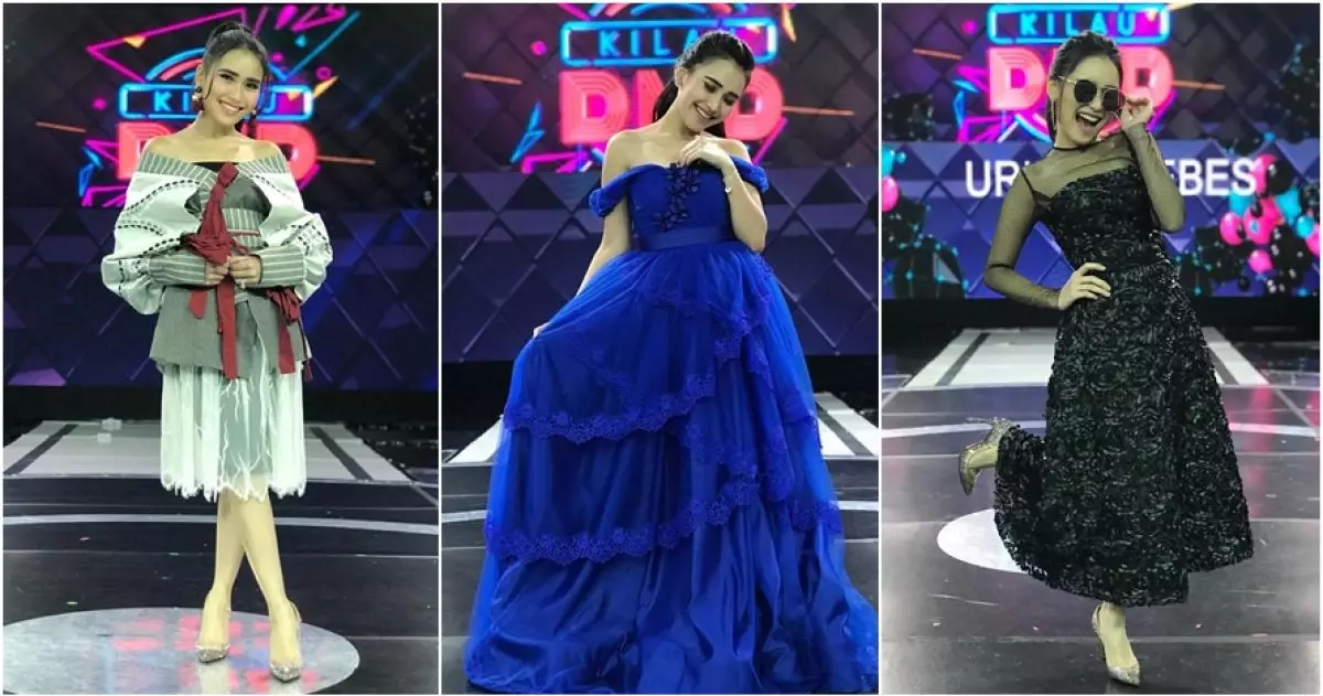 Jadi juri, ini 10 pose Ayu Ting Ting pakai gaun di panggung Kilau DMD