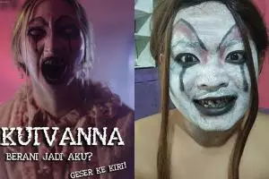10 Gaya kocak warganet tiru makeup hantu Ivanna Danur ini bikin ngakak