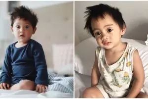 7 Ekspresi gemes anak seleb saat bangun tidur, muka bantal nih