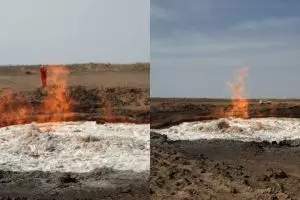 Api ini bisa menyala di tengah air, 5 fotonya bikin melongo