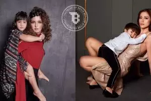 8 Beda gaya pemotretan Nia Ramadhani & Jedar sama anaknya, kece mana?