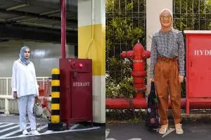 7 Gaya OOTD seleb dengan latar hydrant ini bisa jadi inspirasimu