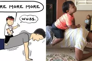 10 Ilustrasi ini gambarkan serunya hubungan balita dan ayahnya