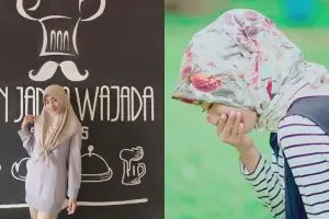 7 Gaya hijab simpel Dena eks JKT48 ini bisa jadi inspirasi buat OOTD