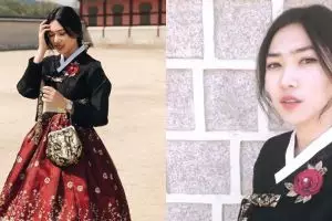 5 Potret Isyana Sarasvati saat pakai Hanbok, cantiknya bak putri raja