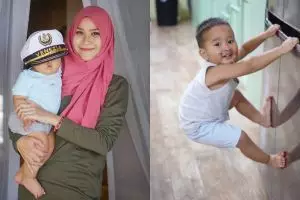 10 Tingkah kocak Kaba, putra Zaskia Mecca, balita pinter ngelawak nih