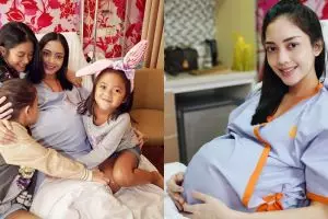 Momen Ririn Dwi Ariyanti jelang persalinan anak ke-3, bayinya ganteng