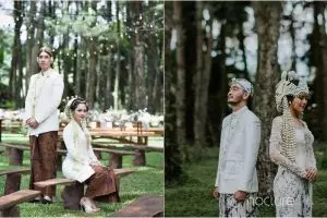 Berkonsep outdoor, 4 pasang seleb ini gelar pernikahan di hutan pinus