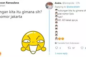 10 Cara jawab status hubungan pakai plat nomor ini bikin ngakak