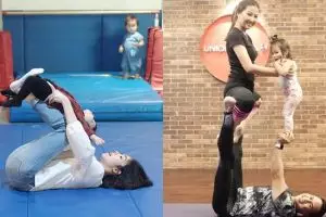 Gaya 6 seleb saat ajak balitanya latihan yoga, kompak banget