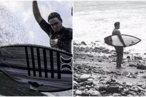 8 Gaya keren Hamish Daud saat berselancar, lihai taklukan ombak