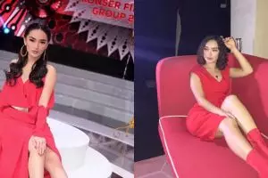 9 Potret seksi Zaskia Gotix pakai gaun merah, pesonanya nambah nih!