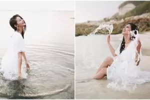 10 Potret Rini Yulianti saat main air, pesonanya tetap jernih