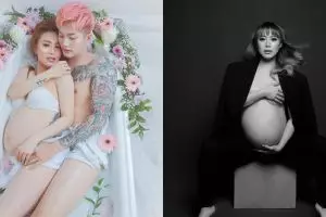 Empat kali foto maternity, ini beda 10 gaya Moa Aeim yang seksi abis