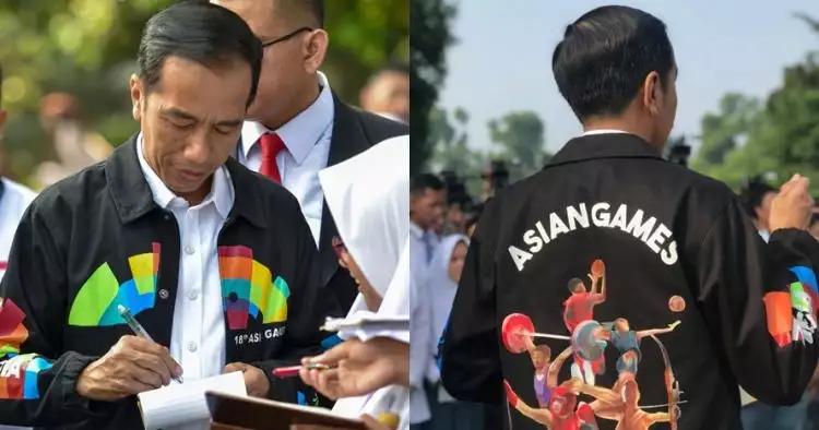 Viral jaket Asian Games Presiden Jokowi, begini penampakan detailnya