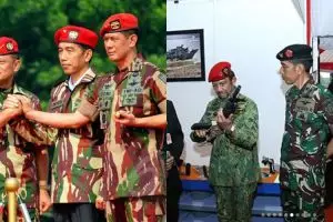 8 Gaya Jokowi sang panglima tertinggi TNI saat kenakan seragam militer