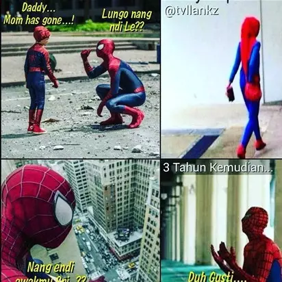 4 Komik strip absurd rumah tangga Spiderman ini bikin tepuk jidat