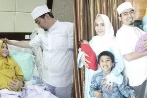 Dikaruniai bayi kembar, ini 7 potret kebahagiaan Ustaz Solmed & istri