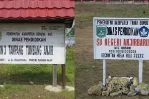 10 SD dengan atribut nama 'anjir' ini bikin tepuk jidat berkali-kali