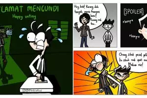 10 Komik strip ala pemilu Malaysia ini kocak abis