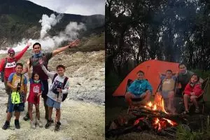 10 Momen Darius Sinathrya ajak 3 anaknya naik gunung, seru abis