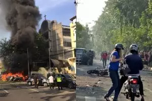 Teror bom di Surabaya, ini 7 foto kondisi terkini usai ledakan