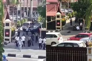Ini 5 potret sesaat setelah kejadian penyerangan di Mapolda Riau