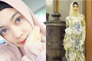 Tampil tertutup, ini 10 potret cantik Indah Dewi Pertiwi berhijab