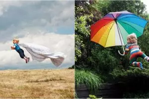 10 Karya fotografi bayi terbang, konsep unik abadikan momen si kecil