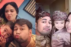 6 Momen Raffi Ahmad dan Rafathar mandi bareng, kompak banget