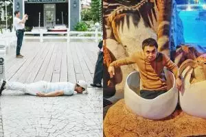 Bukan pamer kemesraan, ini 6 gaya nyeleneh Raditya Dika saat honeymoon