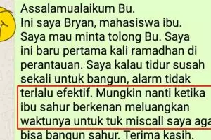 Mahasiswanya minta dibangunkan sahur, jawaban dosen ini bikin nyesek